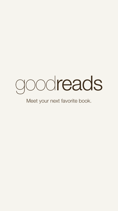 GoodReads spells its Brand and Messaging in this simple Splash Screen