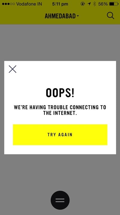 Example of Top Error Messages