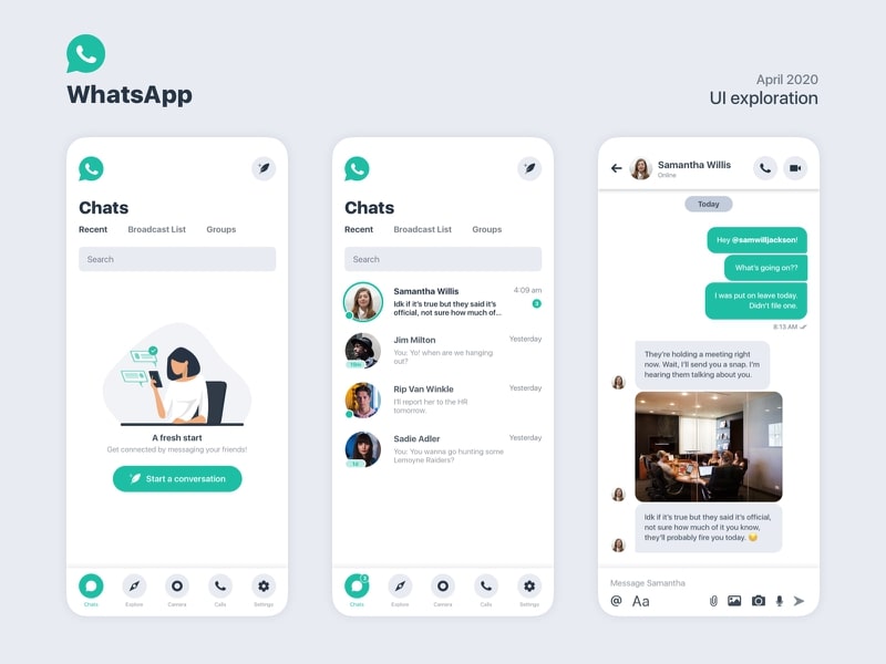 WhatsApp Chats Sample Design