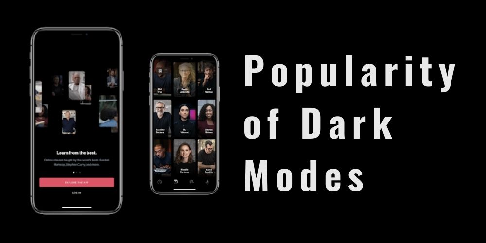 dark modes in mobile app