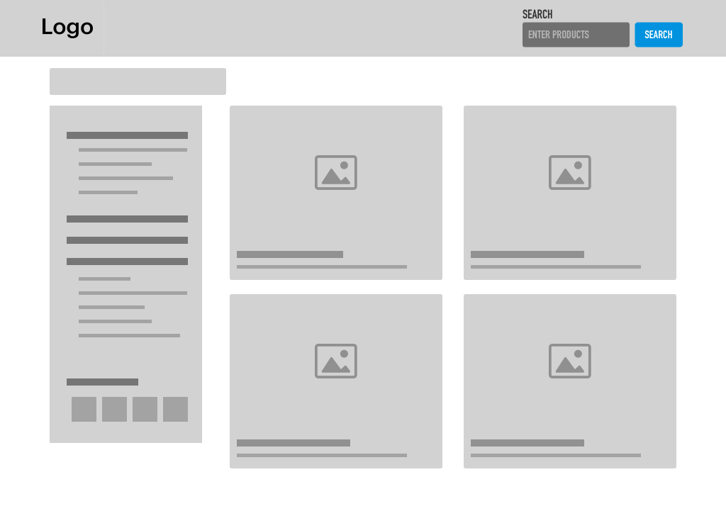 Wireframe ecommerce