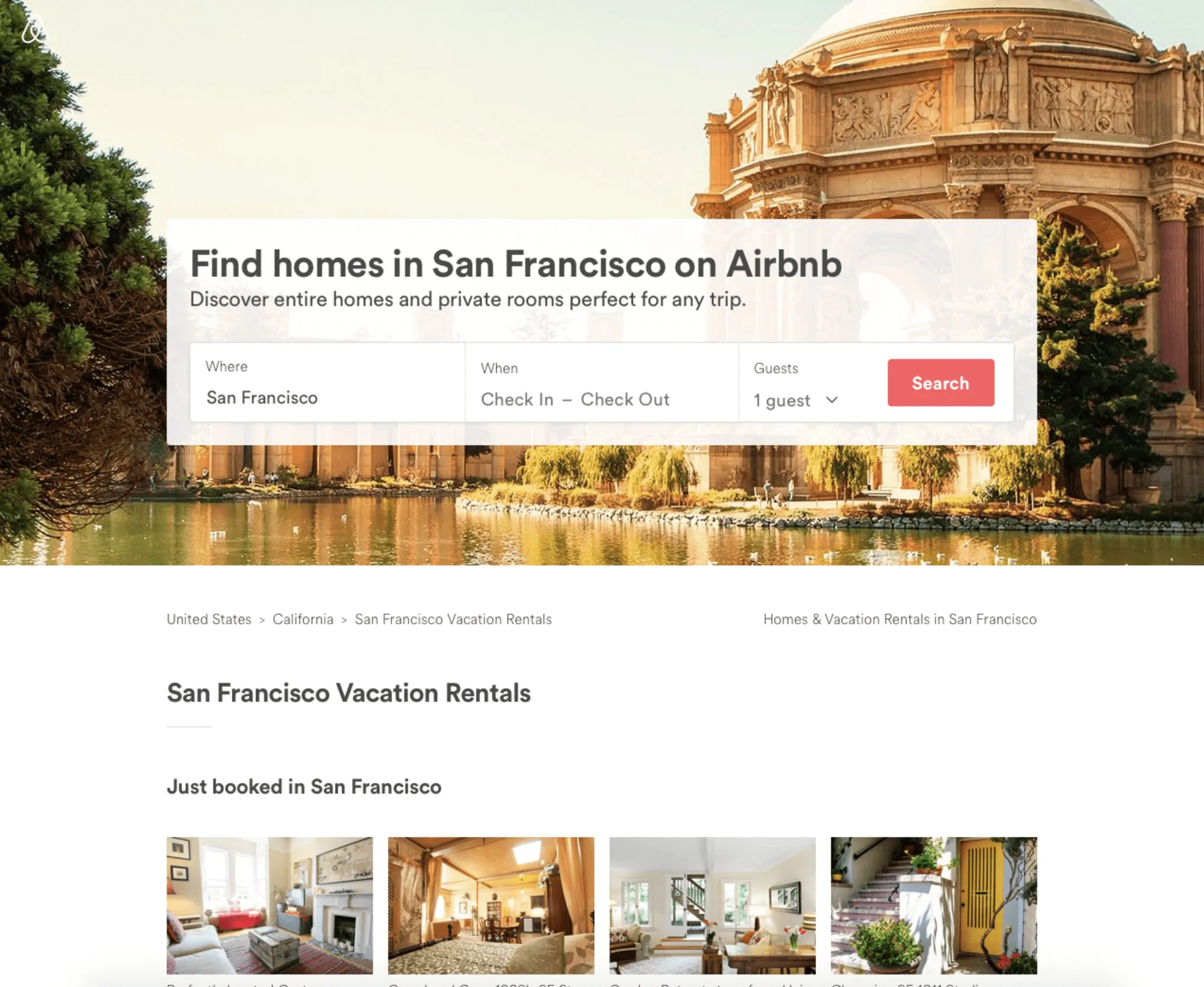 Airbnb search engine 