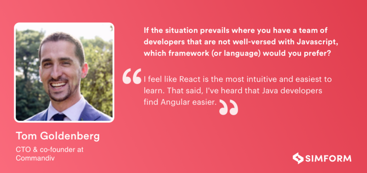 Tom Goldenberg on React vs Vue