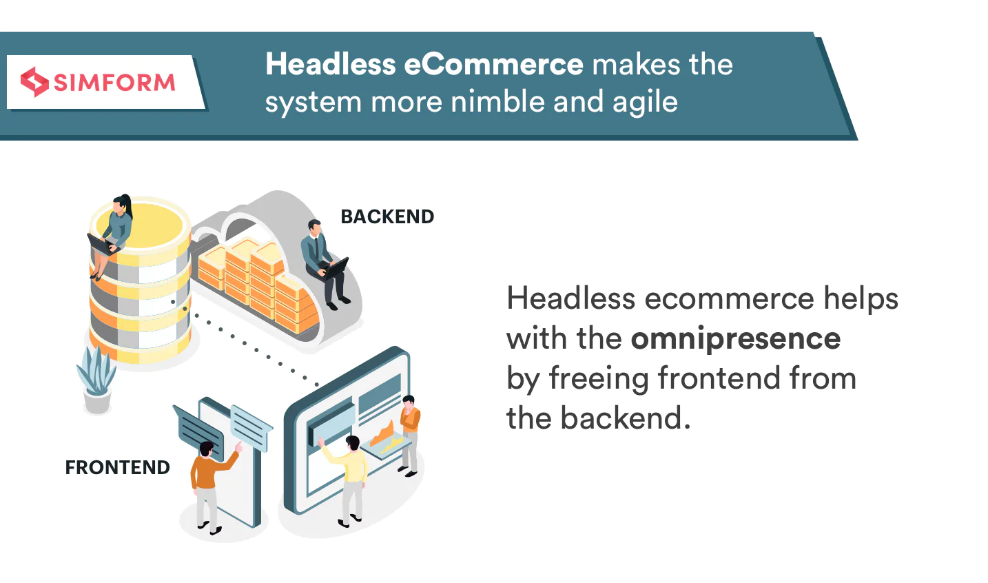 Headless eCommerce makes the system more nimble and agile