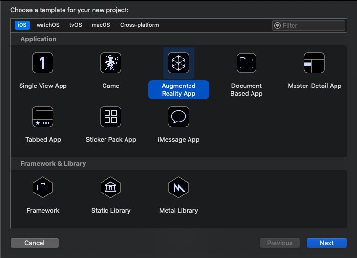 New Xcode project