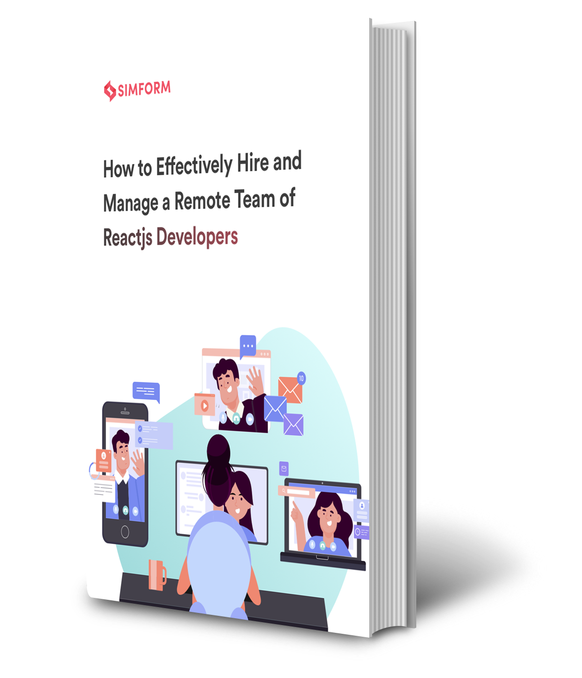 How hire remote reactjs developers Ebook Mockup