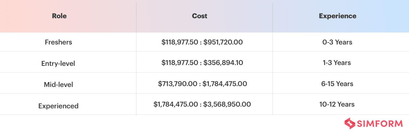 developer costs