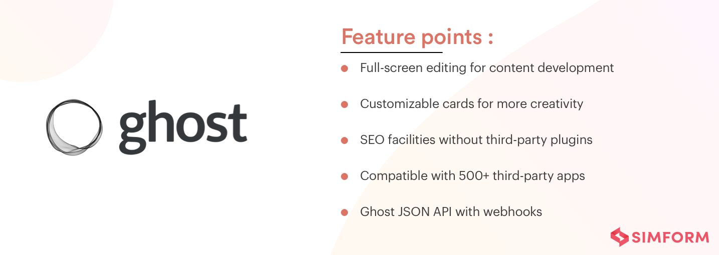 Features of Ghost as a headless CMS