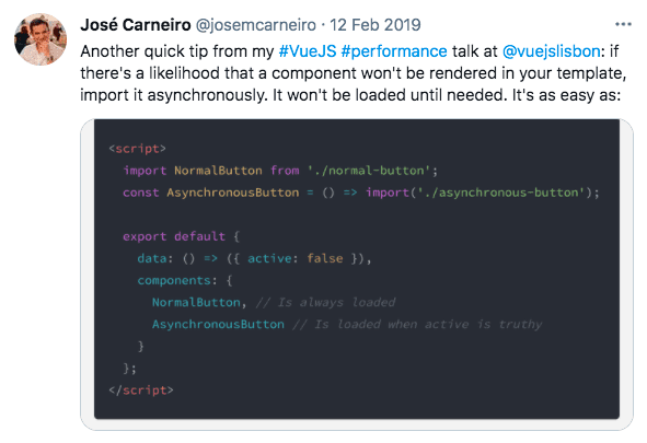 VueJS performance