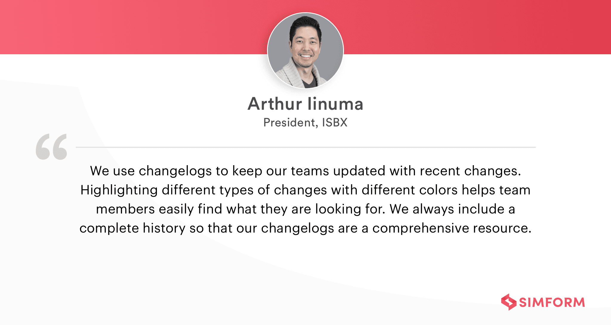 Arthur Iinuma on changelogs