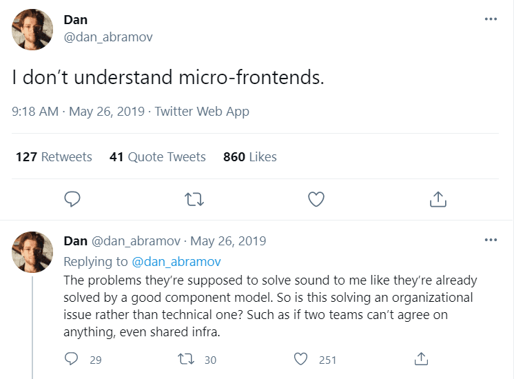 micro-frontend tweet
