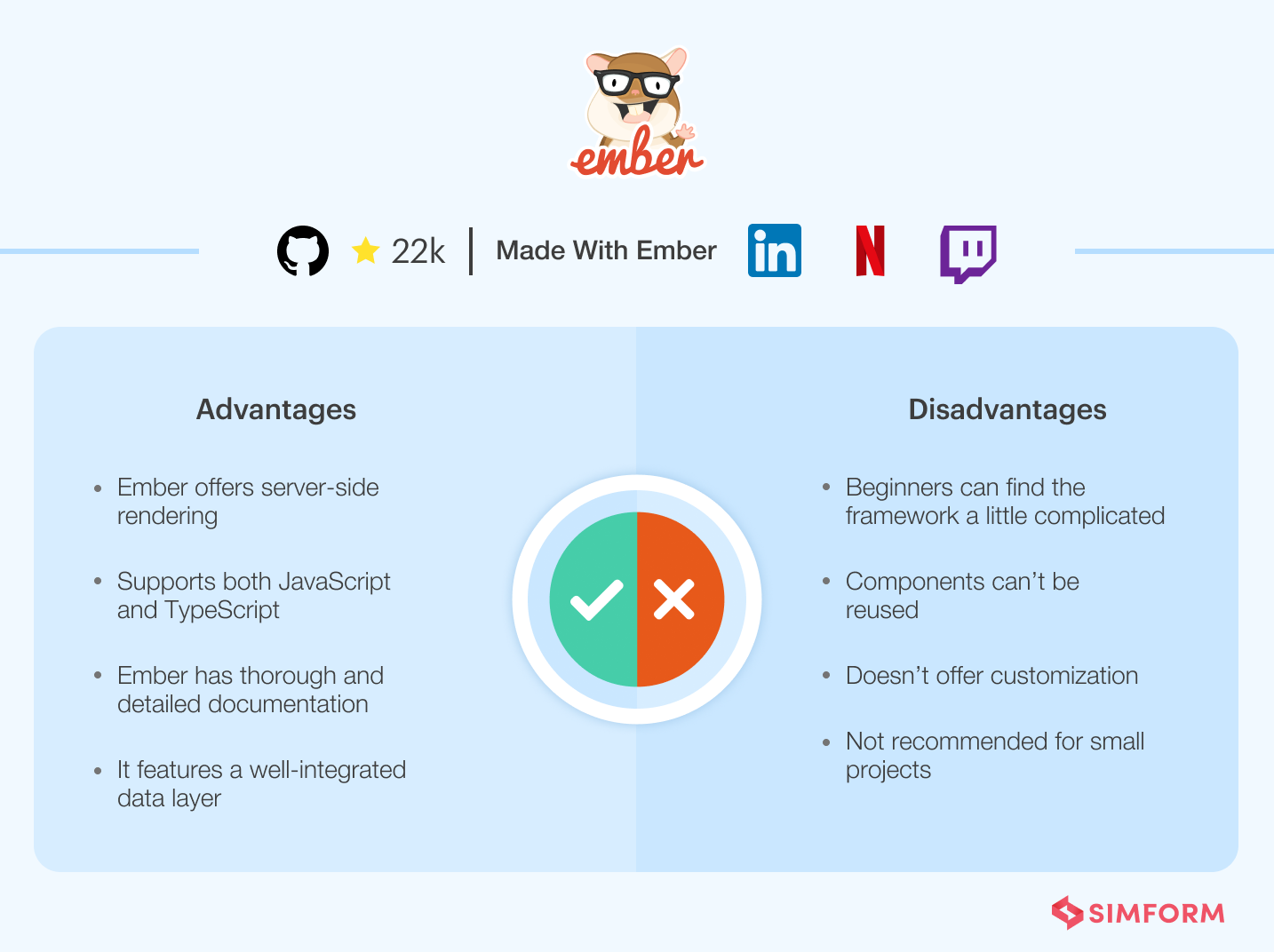 Ember advantages and disadvantages