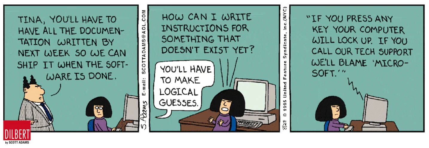 Comic strip on documentation