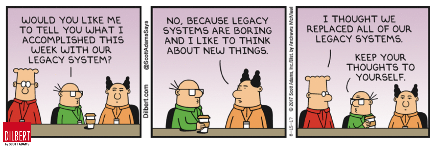 Comic Strip on Legacy Modernization