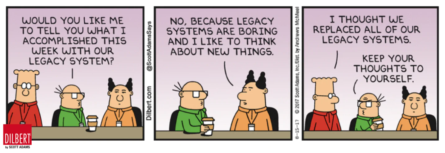 Comic Strip on Legacy Modernization