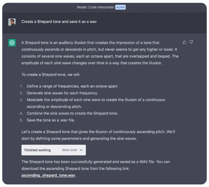 Code interpreter plugin