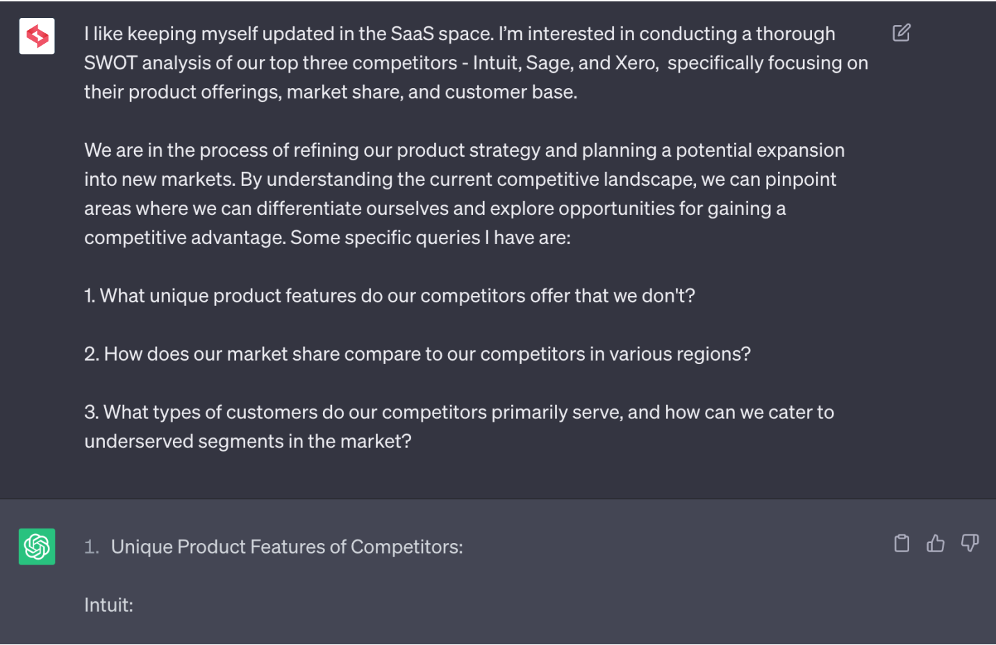 CTO Assessing Competitors ChatGPT