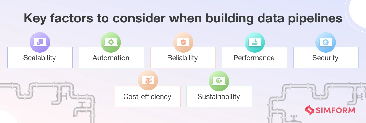 key factors to consider when building data pipelines