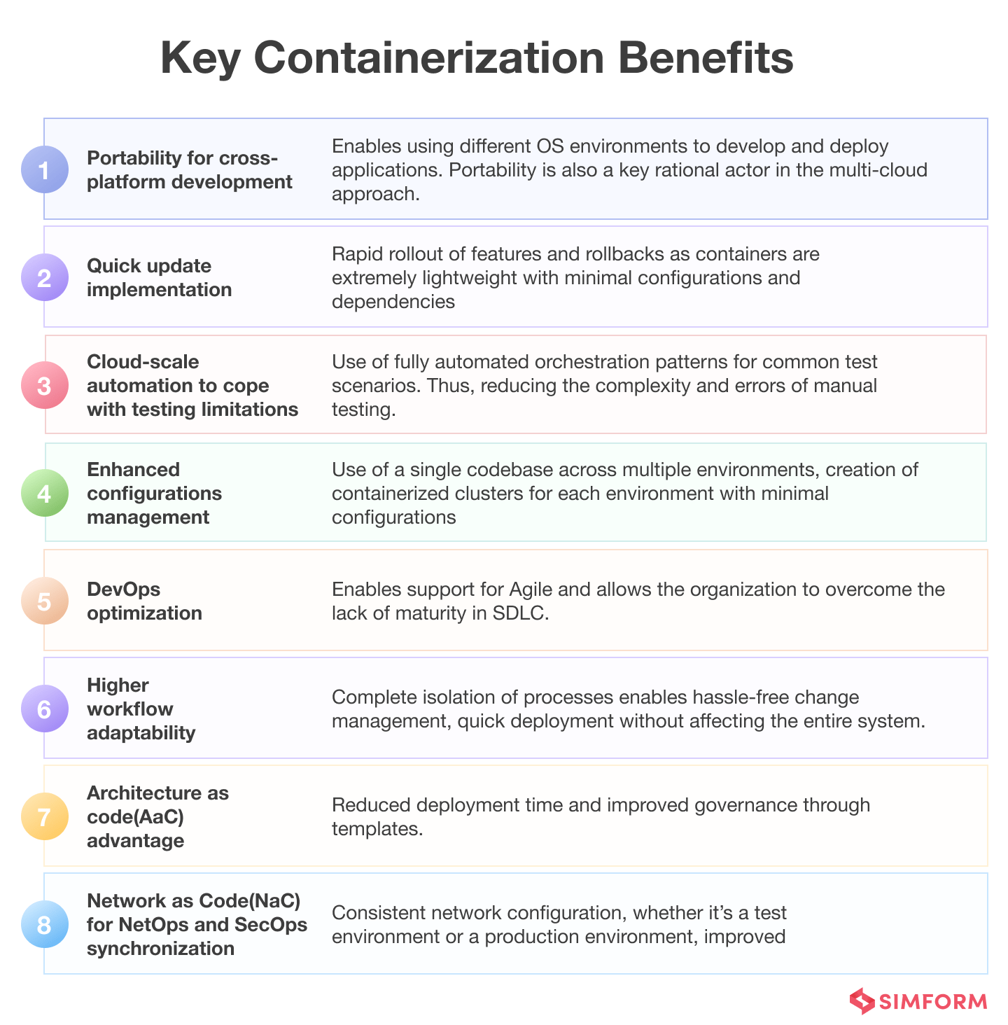 Key Containerization Benefits Key Containerization Benefits
