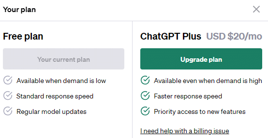 ChatGPT Pricing